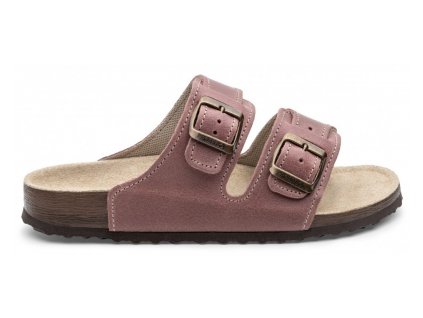 Protetika T16 veľkosť 42, staroružová  – ortopedické kožené šľapky na korkovom výlisku