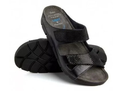 Batz EMILIA Black č.39 Dámske šľapky otvorené, elegantné a pohodlné