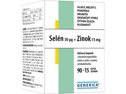 GENERICA Selén 50 μg + Zinok 15 mg cps