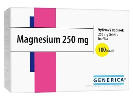 GENERICA Magnesium 250 mg 100 ks
