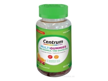 Centrum MultiGUMMIES pre dospelých – vitamínové želé s ovocnou príchuťou, 120 g