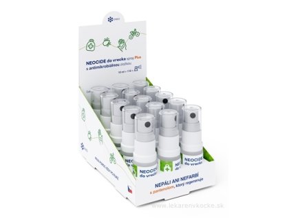 Neocide spray Plus do vrecka ENEO (Display) 15x10 ml bezoplachový antimikrobiálny sprej
