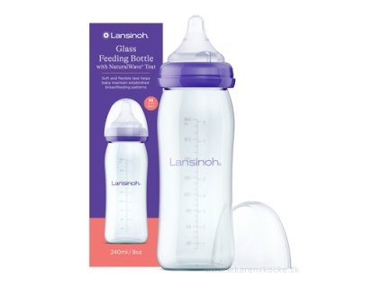 Lansinoh Sklenená dojčenská fľaša 240 ml