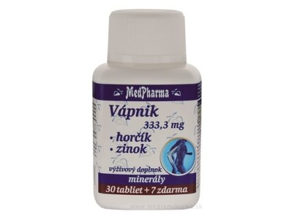 MedPharma VÁPNIK 333,3 mg + Horčík + Zinok tbl 30+7 zadarmo (37 ks)