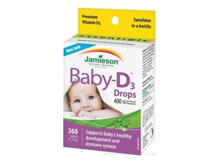 JAMIESON BABY-D3 VITAMÍN D3 400 IU KVAPKY 11,7 ml