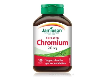 Jamieson Chróm 200 mcg v chelátovej forme 100tbl.