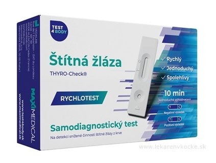 Rýchlotest štítnej žľazy Test4Body – domáci TSH test (hypotyreóza)