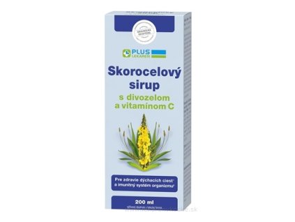 Plus Lekáreň Skorocelový sirup s divozelom a vitamínom C 200 ml
