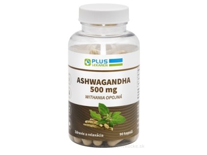 PLUS LEKÁREŇ Ashwagandha 500 mg (Withania opojná) kapsuly – 90 ks