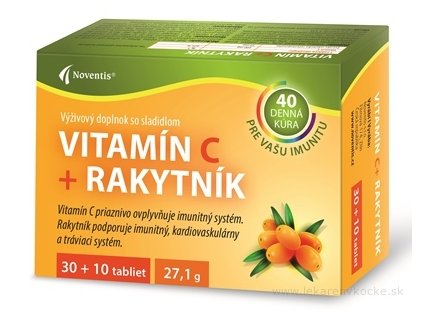 Noventis Vitamín C + Rakytník 40 ks