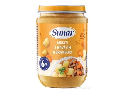 Sunar MRKVA S HOVÄDZÍM A ZEMIAKY zeleninovo-mäsový príkrm 190 g