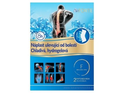 FORTE chladivá hydrogélová náplasť uľavujúca od bolesti, 7×10 cm, 2 ks