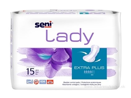 Seni Lady Extra Plus – urologické vložky pre ženy s vysokou savosťou 590 ml, balenie 15 ks