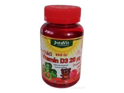 JutaVit Gumkáči Vitamín D3 20 µg Kids 60 ks