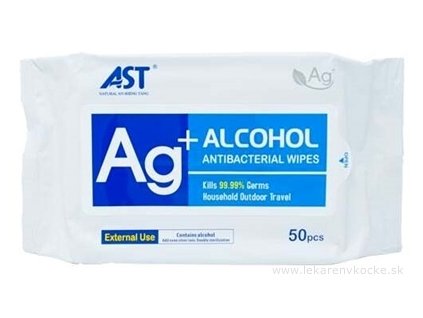 AST Ag + Alkohol Antibakteriálne utierky 50 ks