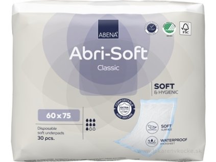 ABENA Abri-Soft Classic podložka absorpčná, 60x75 cm, savosť 1700 ml, 1x30 ks