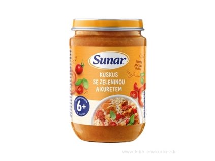 Sunar KUSKUS SO ZELENINOU A KURAŤOM zeleninovo-mäsový príkrm 190 g