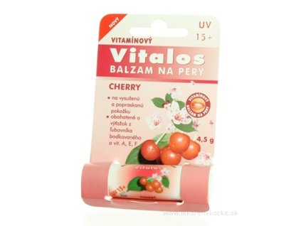 VITALOS Balzam na pery cherry SPF 15 1 ks