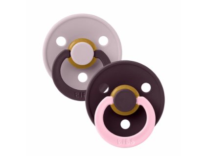 BIBS STUDIO Colour Fusion cumlíky z prírodného kaučuku 2ks – veľkosť 2 dusky-lilac-plum-mix