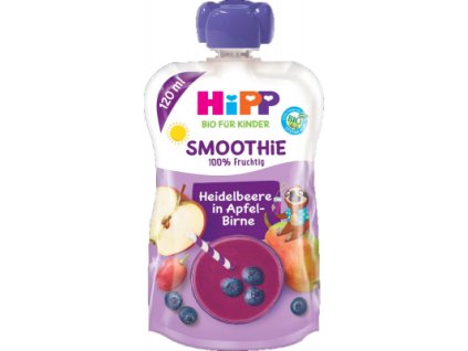 HiPP BIO Smoothie MIX Jablko Hruška Čučoriedky 120 ml