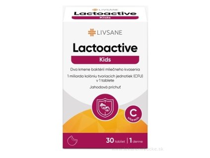 LIVSANE Laktoaktívne tablety Kids, 30 tabliet