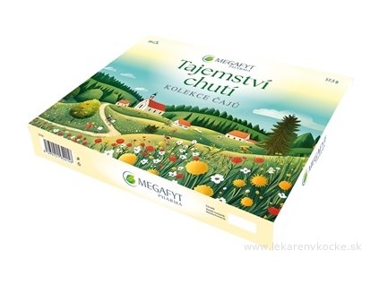 MEGAFYT Tajomstvo chutí – kolekcia bylinných čajov, 6 druhov x 5 vrecúšok (30 ks) 57,5 g