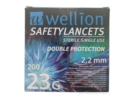 Wellion SAFETYLANCETS 23G - Lanceta bezpečnostná 200 ks