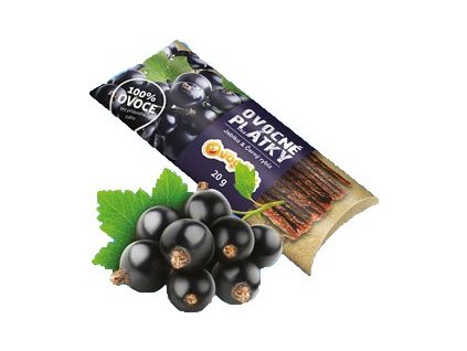 OVOCNÉ PLÁTKY jablko čierna ríbezľa bez cukru  20g