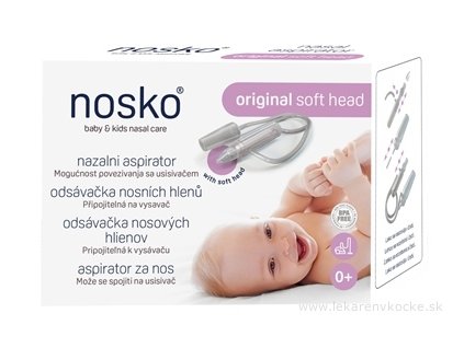 Nosko odsávačka hlienov Original Soft Head – s mäkkou hlavicou, pripojiteľná k vysávaču