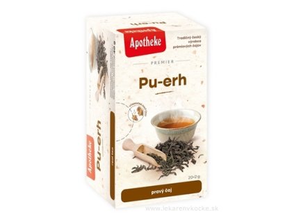 APOTHEKE Premier Pu-erh – pravý čierny čaj v nálevových vreckách 20×2 g (40 g)