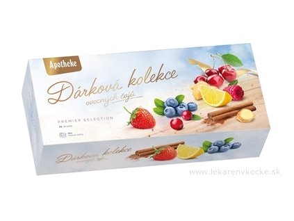 APOTHEKE KOLEKCIA Darčeková - prémiové čaje ovocné, bylinné a pravé čaje (10 druhov) v nálevových vreckách 1x90 ks