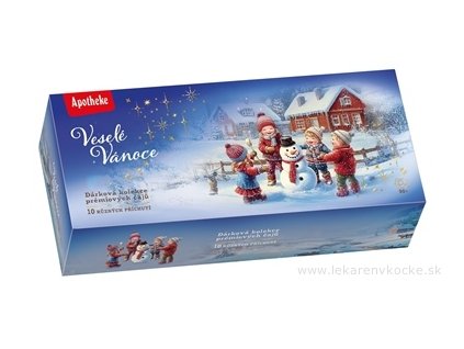 APOTHEKE Kolekcia Veselé Vianoce – prémiové ovocné a bylinné čaje (10 druhov) v nálevových vreckách, 90 ks