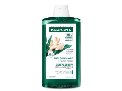 Klorane Šampón proti lupinám s galangalom, obnovujúci a ošetrujúci, na všetky typy lupín 400 ml