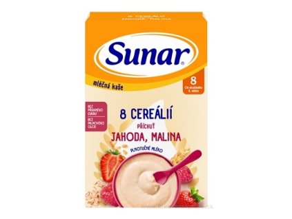 Sunar mliečna KAŠA 8 CEREÁLIÍ 210 g