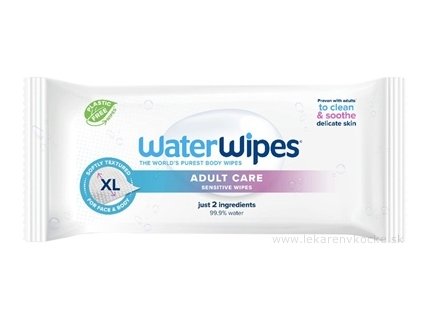 WATERWIPES Obrúsky vlhčené Adults bez obsahu plastov 30 ks