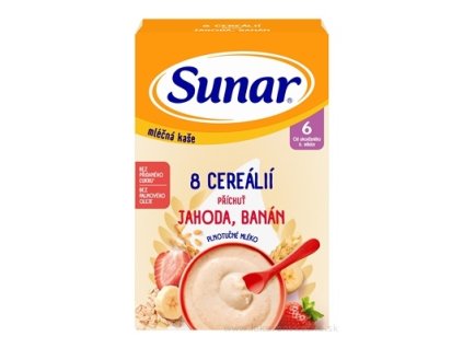 Sunar mliečna KAŠA 8 CEREÁLIÍ 210 g