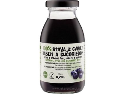 zdravo 100% ŠŤAVA Z CVIKLY, JABĹK A ČUČORIEDOK 200 ml