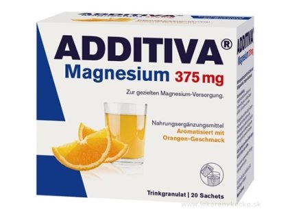 ADDITIVA Magnézium 375 mg vrecúška (granulát, príchuť pomaranč) 20 ks