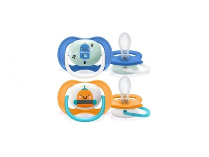 Philips Avent Ultra Air cumlík (ortodontický, silikónový, pre vek 6–18 mesiacov), 2 ks