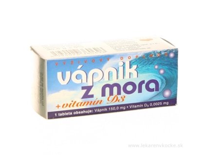 NATURVITA VÁPNIK Z MORA + vitamín D3 60 ks