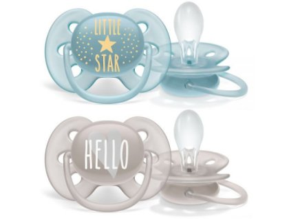 Philips AVENT Avent cumlík Ultrasoft text 6-18 m 2 ks chlapec