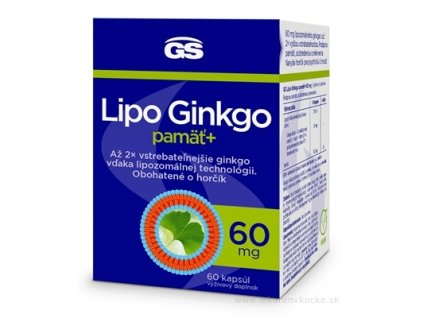GS Lipo Ginkgo Pamäť+ 60 mg, 60 kapsúl – podpora pamäti a koncentrácie