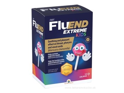 SWP FluEND EXTREME KIDS lízanky s príchuťou medu – balenie 10 ks