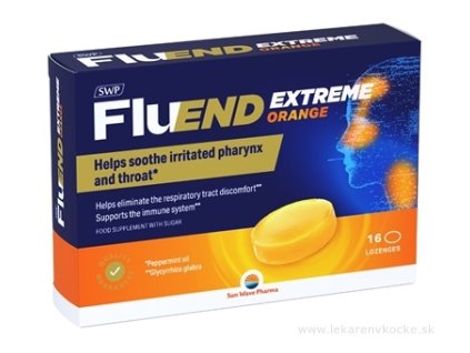 SWP FluEND EXTREME ORANGE pastilky na cmúľanie – balenie 16 ks