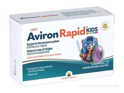 SWP Aviron Rapid KIDS prášok – vrecúška, balenie 10 ks