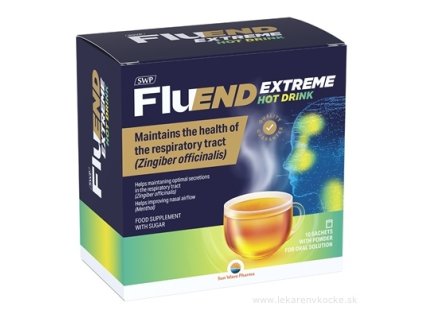 SWP FluEND EXTREME Hot Drink prášok na prípravu nápoja – vrecúška, balenie 10 ks