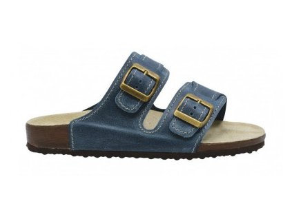 Protetika T16 veľkosť 42, modrá farba, ortopedické kožené šľapky