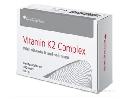 HELVETIA Apotheke vitamín K2 complex + D3 + selén 100 tabliet
