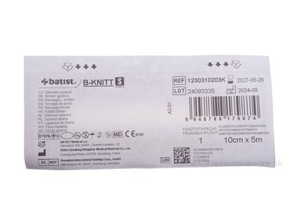 BATIST B-KNITT Sterilný pletený obväz 10 cm × 5 m (1 ks)