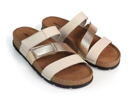 Batz SAMANTHA gold, veľkosť 40, ortopedické šľapky